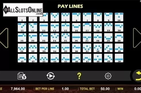 Paytable 3. Hungry Cats from Aspect Gaming