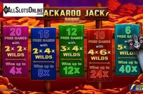 Choose Free Spins. Jackaroo Jack from Lightning Box