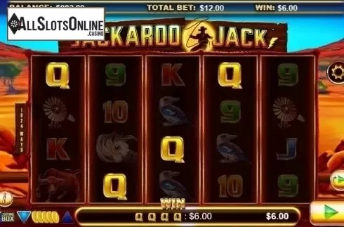 Win Screen. Jackaroo Jack from Lightning Box