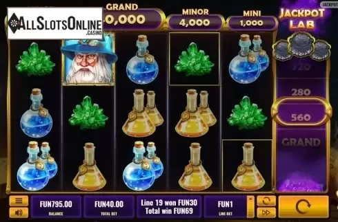 Win Screen 3. Jackpot Lab from Platipus