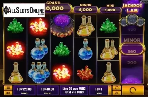Win Screen 1. Jackpot Lab from Platipus