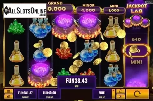 Win Screen 2. Jackpot Lab from Platipus