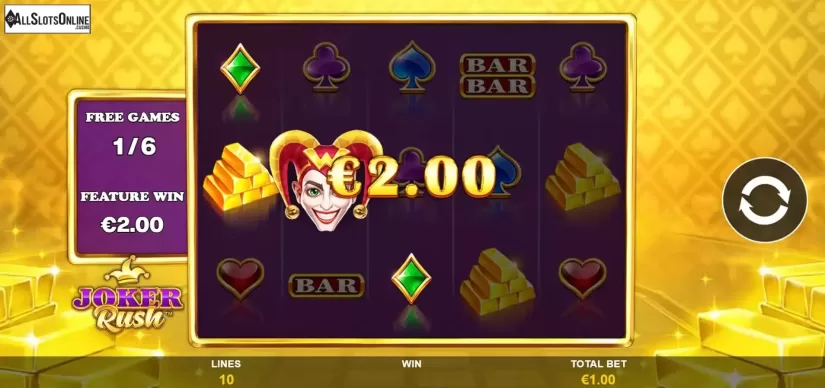 Free Spins Gameplay Screen