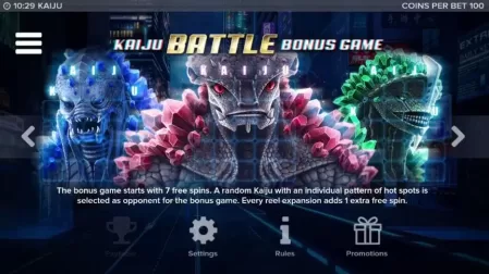 Kaiju slot screenshot 3