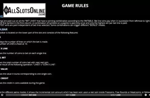 Game rules 1