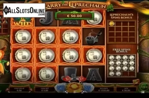 Win Screen. Larry the Leprechaun from Wazdan