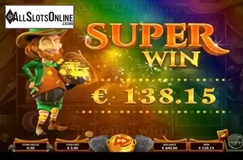 Super Win. Larry the Leprechaun from Wazdan