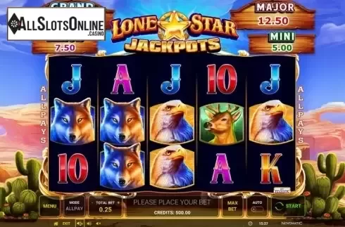 Reel Screen. Lone Star Jackpots from Greentube