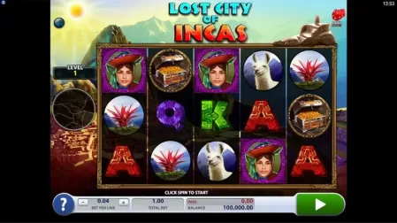 Lost City of Incas slot screenshot 1