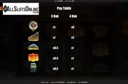 Paytable screen 2