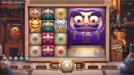 Lucky Neko Gigablox slot screenshot 1