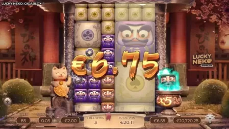 Lucky Neko Gigablox slot screenshot 4