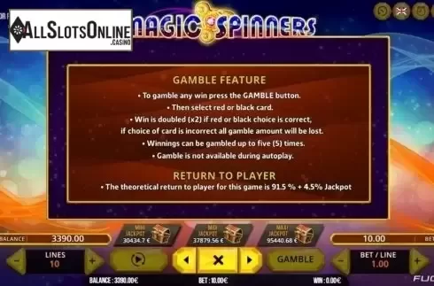 Features 3. Magic Spinners from Fugaso