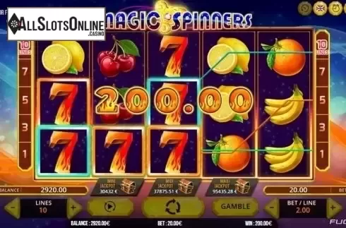 Win Screen 2. Magic Spinners from Fugaso