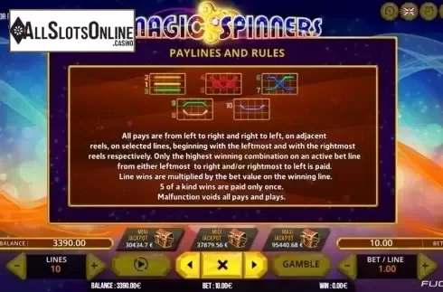 Features 2. Magic Spinners from Fugaso