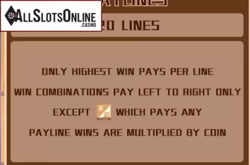 Paytable. Mahjong (All Way Spin) from AllWaySpin