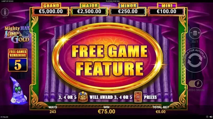 Mighty Hat Lamp Of Gold slot screenshot 4