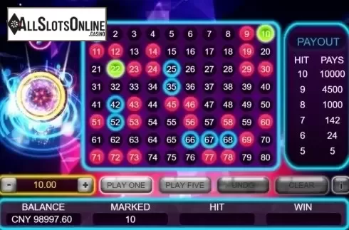 Game Screen 2. Neon Keno from Triple Profits Games