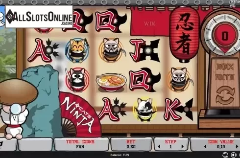Reels screen. Ninja Cats from Espresso Games