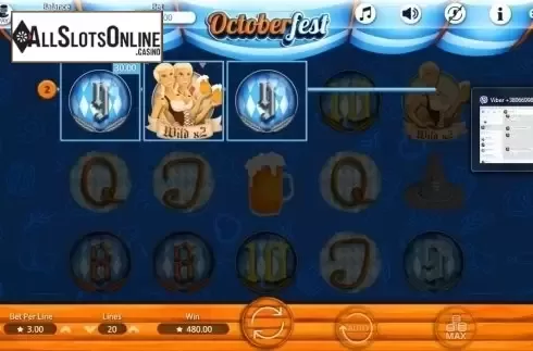 Wild Win screen. Octoberfest from Booming Games