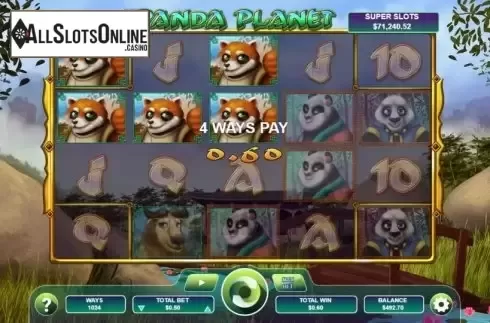 Win screen 1. Panda Planet from Arrows Edge