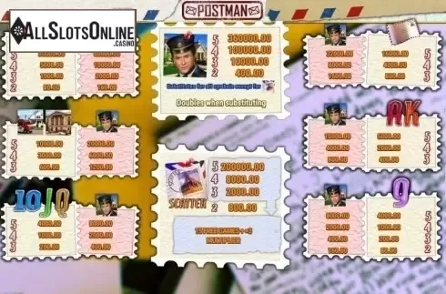 Paytable. Postman (Fazi) from Fazi