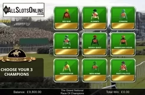 Game Screen 6. Race of Champions Scratch from Inspired Gaming