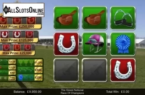 Game Screen 4. Race of Champions Scratch from Inspired Gaming
