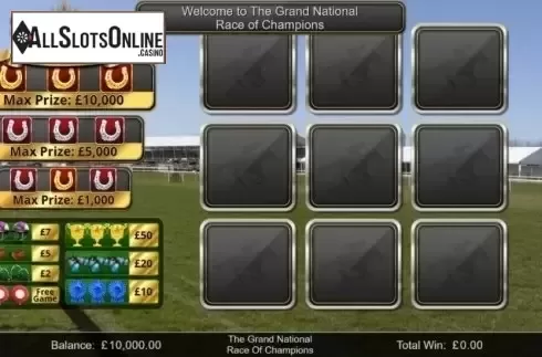Game Screen 1. Race of Champions Scratch from Inspired Gaming