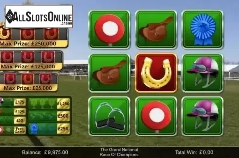 Game Screen 3. Race of Champions Scratch from Inspired Gaming