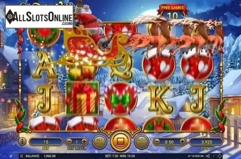 Free Spins screen 1. Santa's Village from Habanero