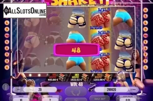 Wild Win screen. Shake It from Fugaso