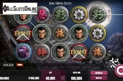Win Screen. She Ninja Suzu from Ganapati