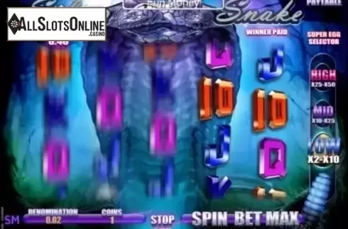 Game Workflow screen. Silver Snake from SkillOnNet