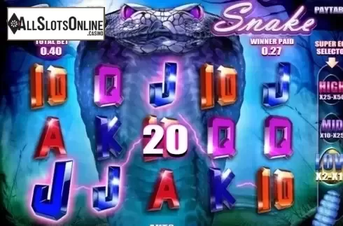 Win Screen 2. Silver Snake from SkillOnNet