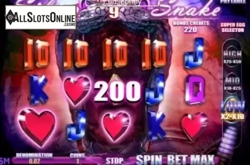 Win Screen . Silver Snake from SkillOnNet