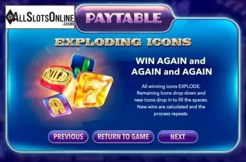 Paytable 1. Sin City Nights from Betsoft