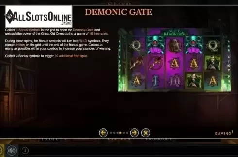 Features 2. Slot Of Madness from GAMING1
