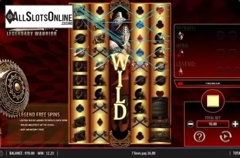 Win Screen. Spartacus Legendary Warrior from Red7