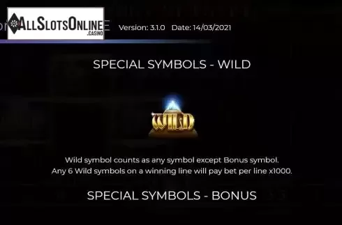 Special symbol Wild screen