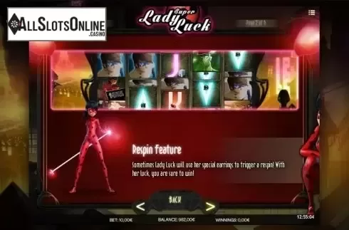 Paytable 2. Super Lady Luck from iSoftBet