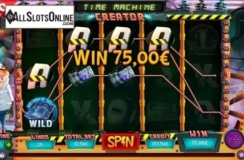 Wild win screen 2. Time Machine Creator from Capecod Gaming
