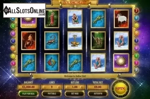 Reel Screen. Zodiac Slot from GameScale