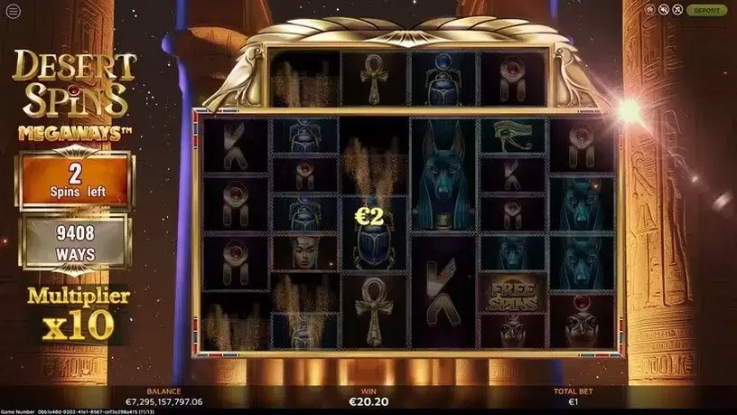 Desert Spins Megaways slot screenshot 3