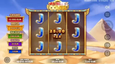 Mummy Coins slot screenshot 2