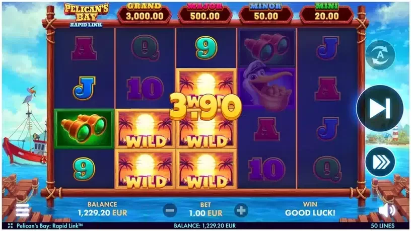 Pelican's Bay: Rapid Link slot screenshot 3