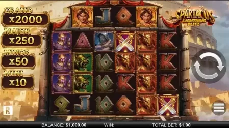 Spartacus Lightning Blitz slot screenshot 1
