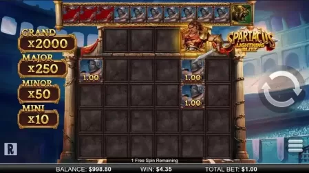 Spartacus Lightning Blitz slot screenshot 4