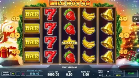 Wild Hot 40 Christmas slot screenshot 1