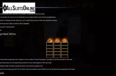 Progressive jackpot screen